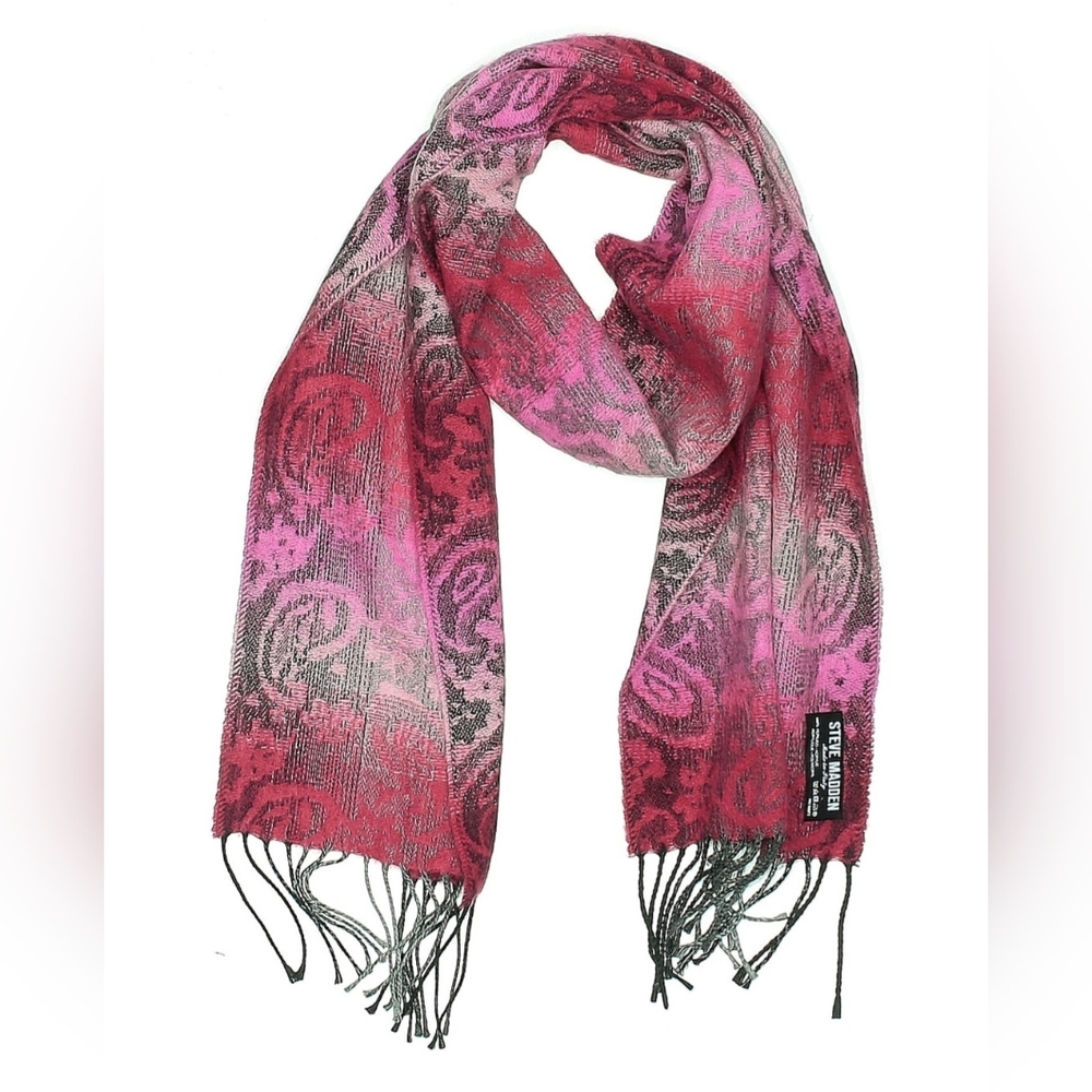 STEVE MADDEN Paisley Scarf in Red and Pink